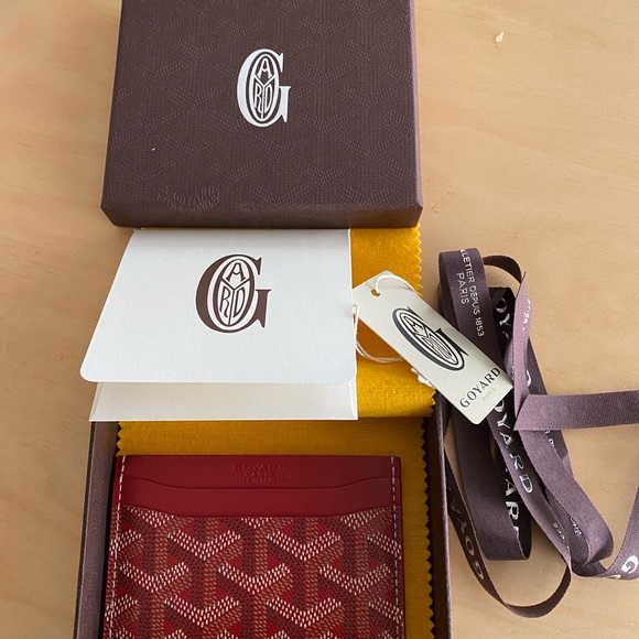 GOYARD SAINT SULPICE CARD HOLDER in RED - Picture 3 of 6